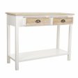 Hall Table with Drawers Alexandra House Living White Pinewood Paolownia wood MDF Wood 40 x 78 x 100 cm Hot on Sale