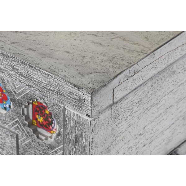 Chest DKD Home Decor Ceramic Grey White Mango wood (116 x 40 x 50 cm) Online Sale