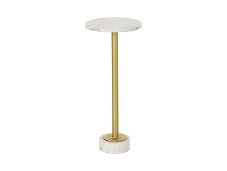 Side table DKD Home Decor Golden Metal Marble 27 x 27 x 62 cm For Discount