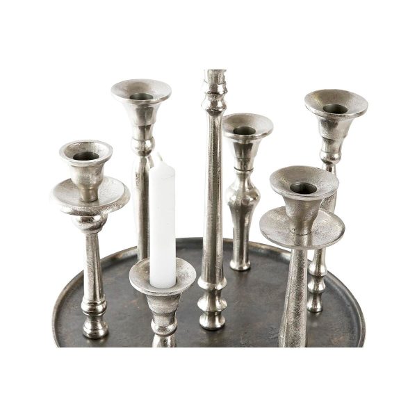 Candle Holder DKD Home Decor 29 x 29 x 30 cm Aluminium Modern (2 Units) on Sale