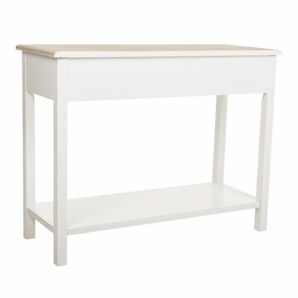 Hall Table with Drawers Alexandra House Living White Pinewood Paolownia wood MDF Wood 40 x 78 x 100 cm Hot on Sale