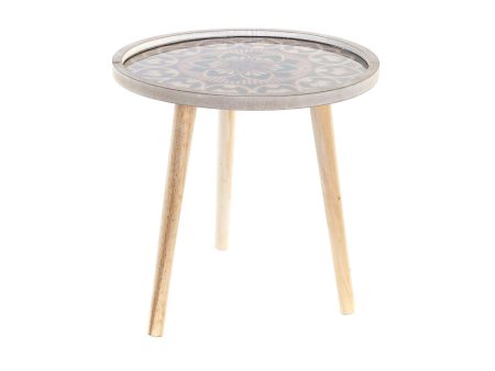 Side table DKD Home Decor Natural Black 40 x 40 x 41 cm MDF Wood on Sale