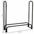 Log Stand Alexandra House Living Black Iron 34 x 124 x 124 cm Discount