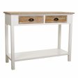 Hall Table with Drawers Alexandra House Living White Pinewood Paolownia wood MDF Wood 40 x 78 x 100 cm Hot on Sale