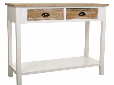 Hall Table with Drawers Alexandra House Living White Pinewood Paolownia wood MDF Wood 40 x 78 x 100 cm Hot on Sale