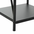 Log Stand Alexandra House Living Black Iron 34 x 111 x 34 cm For Cheap