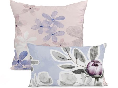 Set of cushion covers HappyFriday Delicate bouquet Multicolour 2 Pieces Cheap