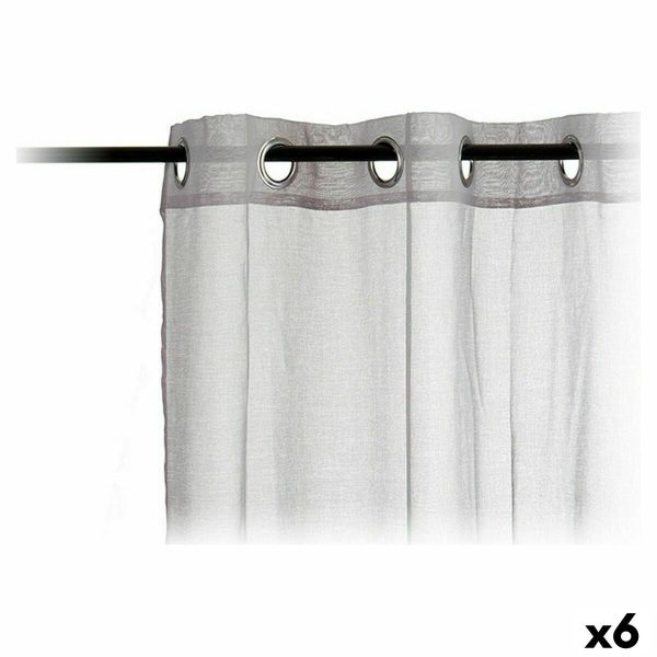 Curtains 140 x 260 cm Light grey (6 Units) on Sale