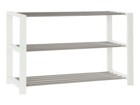 Shoe Rack DKD Home Decor 8424001835041 White Multicolour Silver Wood Metal 80 x 30 x 50 cm on Sale