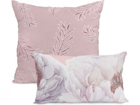 Set of cushion covers HappyFriday Soft bouquet Multicolour 2 Pieces Sale