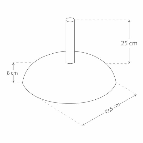 Base for beach umbrella Aktive 50 x 34 x 50 cm Cement Steel Fashion