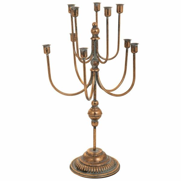 Candle Holder Alexandra House Living Gold Iron 35 x 60 x 36 cm Online Sale