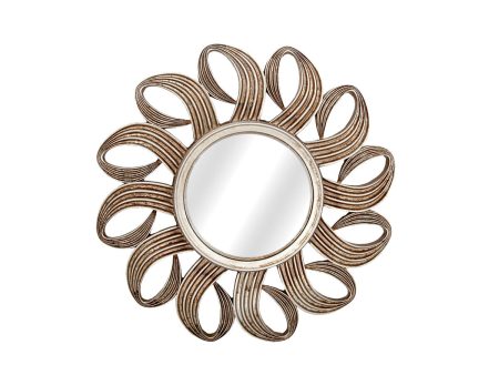 Wall mirror Romimex Silver Resin 32 x 32 x 3 cm Circular Fashion