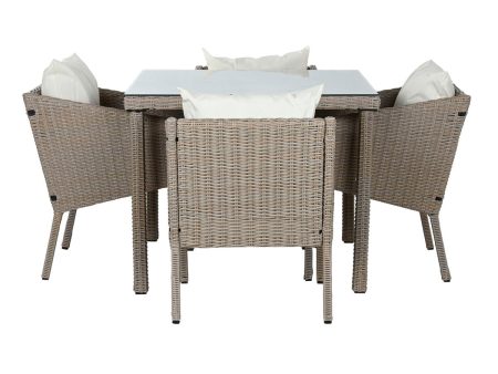 Table set with 4 chairs Home ESPRIT 90 x 90 x 72 cm For Sale