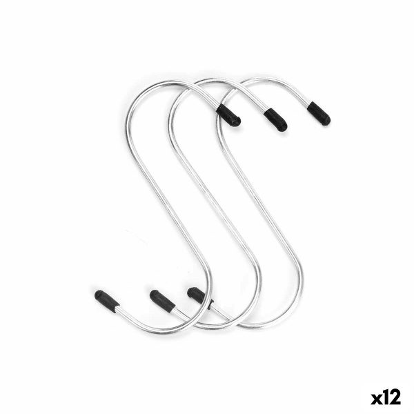 Hook for hanging up Set Silver Metal 12 cm (12 Units) Sale