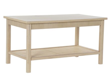 Centre Table DKD Home Decor 90 x 50 x 46 cm Natural Aluminium MDF Wood Cheap