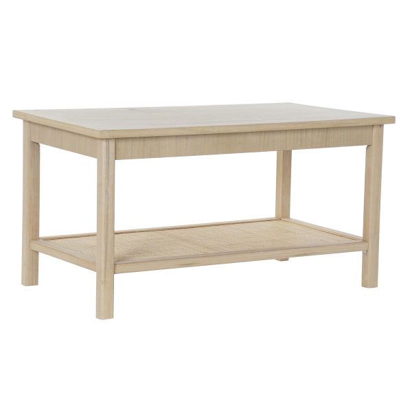 Centre Table DKD Home Decor 90 x 50 x 46 cm Natural Aluminium MDF Wood Cheap