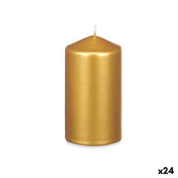 Candle Acorde 92536 Golden 7 x 13 x 7 cm (24 Units) For Sale