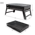 Barbecue Portable Aktive Rectangular Black 50 x 23 x 30 cm (2 Units) For Cheap