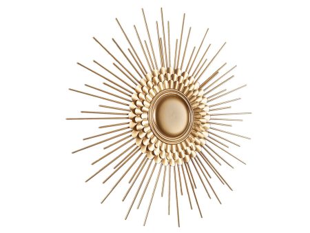 Wall mirror Romimex Golden 80 x 80 x 6 cm Circle For Sale