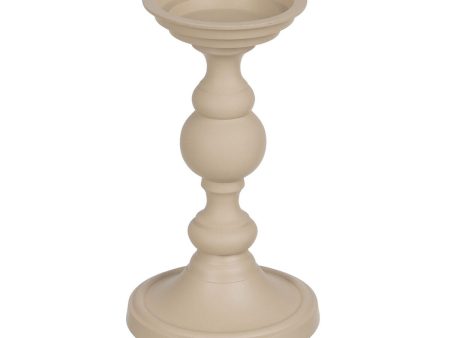 Candleholder Aluminium Cream 15 x 15 x 25 cm on Sale