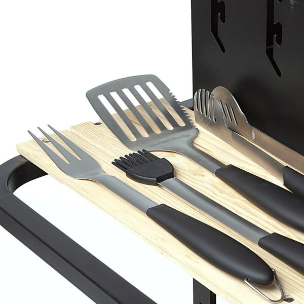 Barbecue Utensils Set Aktive 4 Pieces Barbecue Stainless steel 10 x 42 x 4 cm (4 Units) Supply