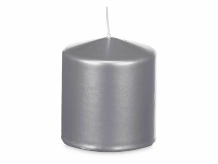 Candle Acorde 92543 Silver 9 x 10 x 9 cm (12 Units) For Cheap