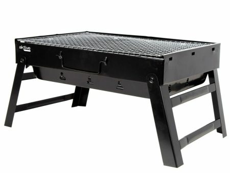 Barbecue Portable Aktive Rectangular Black 50 x 23 x 30 cm (2 Units) For Cheap