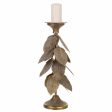 Candle Holder Alexandra House Living Golden Iron 19 x 43 x 19 cm Sheets on Sale