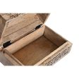 Jewelry box DKD Home Decor Brown Dark brown Mango wood 23 x 15 x 15 cm (2 Pieces) Online Sale