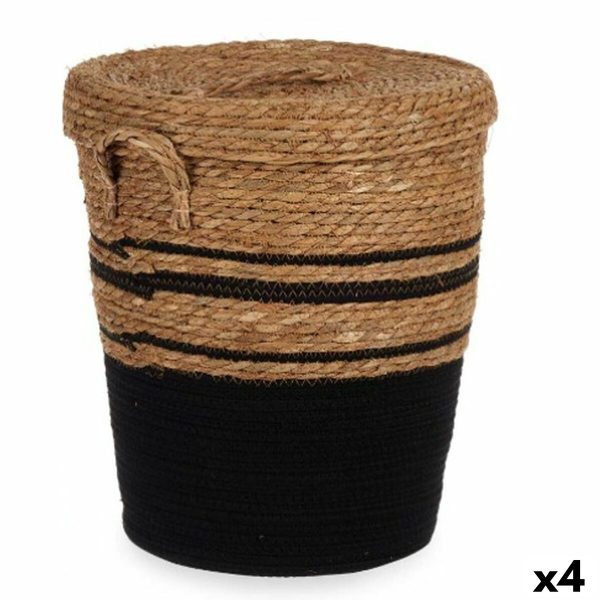 Basket Brown Black Marine algae 36 x 43 x 36 cm (4 Units) Hot on Sale