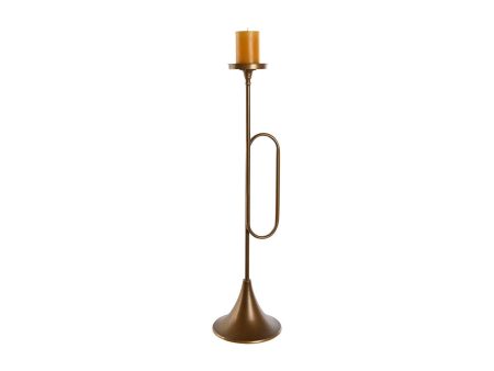 Candleholder Home ESPRIT Golden Metal 21 x 21 x 78 cm Online Hot Sale