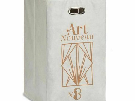 Basket Art Nouveau White Golden Cardboard 60 L 35 x 57 x 35 cm (12 Units) For Cheap