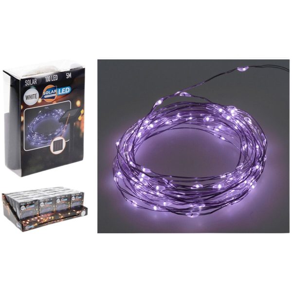 Wreath of LED Lights Lifetime Violet 7 m 2 m Solar For Sale