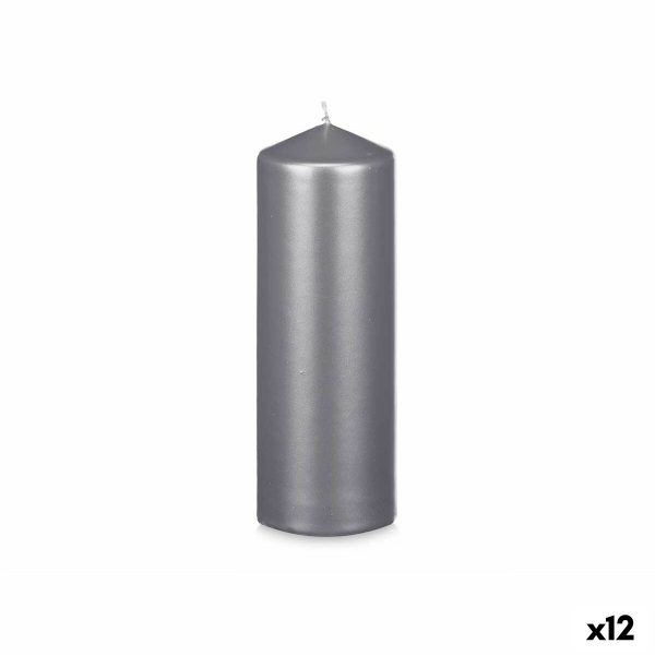 Candle Acorde 92541 Silver 7 x 20 x 7 cm (12 Units) Cheap