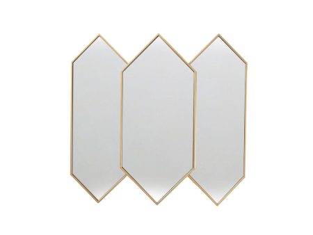 Wall mirror Romimex Golden Rhombus 5 x 69 x 70 cm Geometric Supply