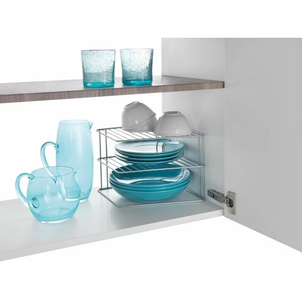 Kitchen Cupboard Organiser Metaltex Palio 3 Shelves Metal (25 x 25 x 19 cm) For Cheap