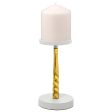 Candle Holder Alexandra House Living Gold Aluminium on Sale