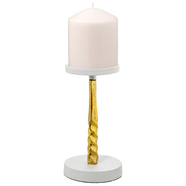 Candle Holder Alexandra House Living Gold Aluminium on Sale