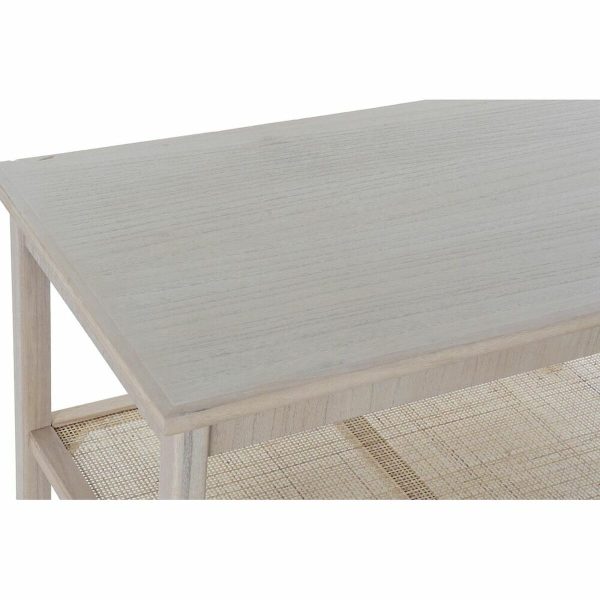 Centre Table DKD Home Decor 90 x 50 x 46 cm Natural Aluminium MDF Wood Cheap