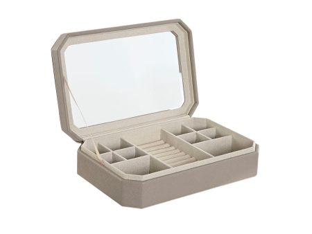 Jewelry box Home ESPRIT Beige Crystal 30 x 21 x 6 cm Hot on Sale