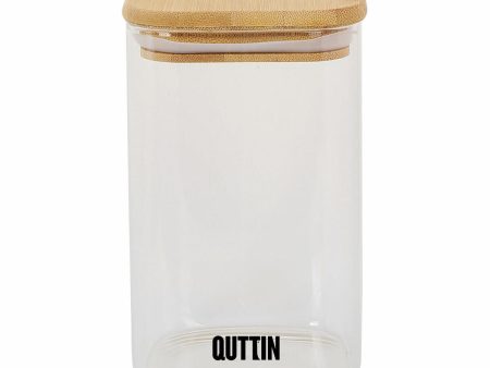 Food Preservation Container Quttin Bamboo Borosilicate Glass 720 ml (12 Units) Hot on Sale