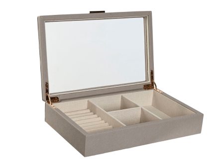 Jewelry box Home ESPRIT Beige Crystal 29,5 x 19,5 x 6 cm Online