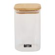 Food Preservation Container Quttin Bamboo Borosilicate Glass 720 ml (12 Units) Hot on Sale