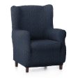 Wingback chair cover Eysa ROC Blue 80 x 120 x 100 cm Fashion