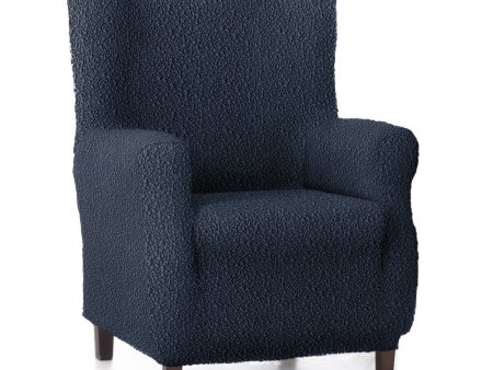 Wingback chair cover Eysa ROC Blue 80 x 120 x 100 cm Fashion