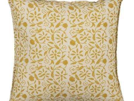 Cushion Cotton Beige Mustard 50 x 50 cm For Cheap