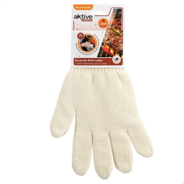 Barbecue glove Aktive 24 Units Beige For Discount