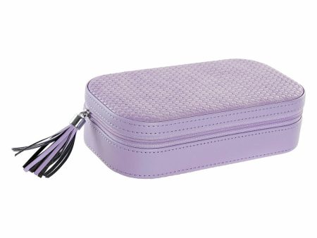 Jewelry box DKD Home Decor 8424001859924 Mirror Lilac Polyurethane 18 x 10 x 5 cm For Sale