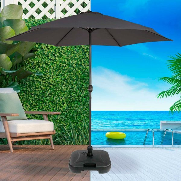 Base for beach umbrella Aktive 44,5 x 12,5 x 44,5 cm Black Plastic For Discount